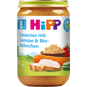 Bio Hipp Menü Couscous mit Gemüse und Hühnchen ab 8.Monat 220g