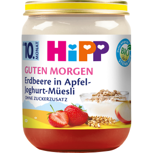 Bio Hipp Guten Morgen Erdbeere in Apfel-Joghurt-Müsli ab 10.Monat 160g