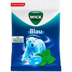 Wick Blau Menthol ohne Zucker 72g
