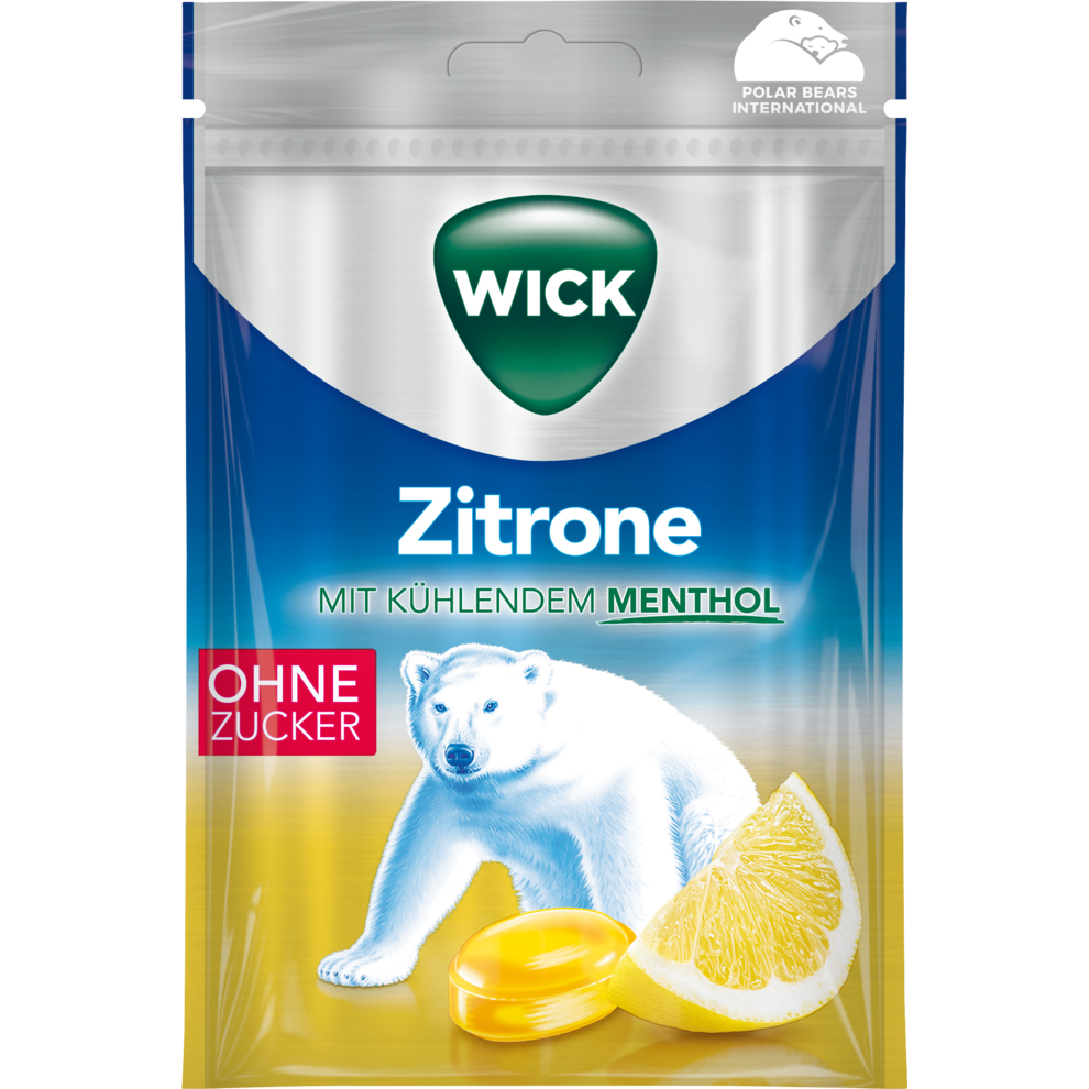 Wick Zitrone&natürliches Menthol ohne Zucker 72g