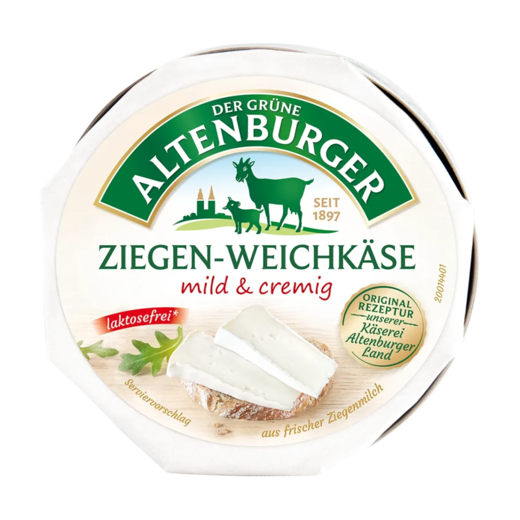 Der Grüne Altenburger Ziegen-Weichkäse 45% Vollfettstufe 150g