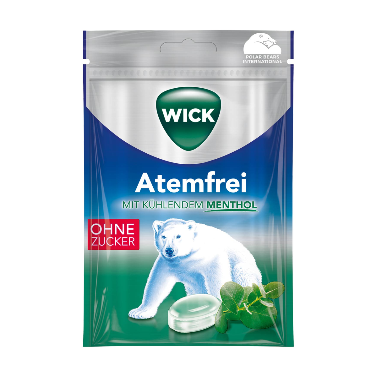 Wick Atemfrei Eukalyptus ohne Zucker 72g