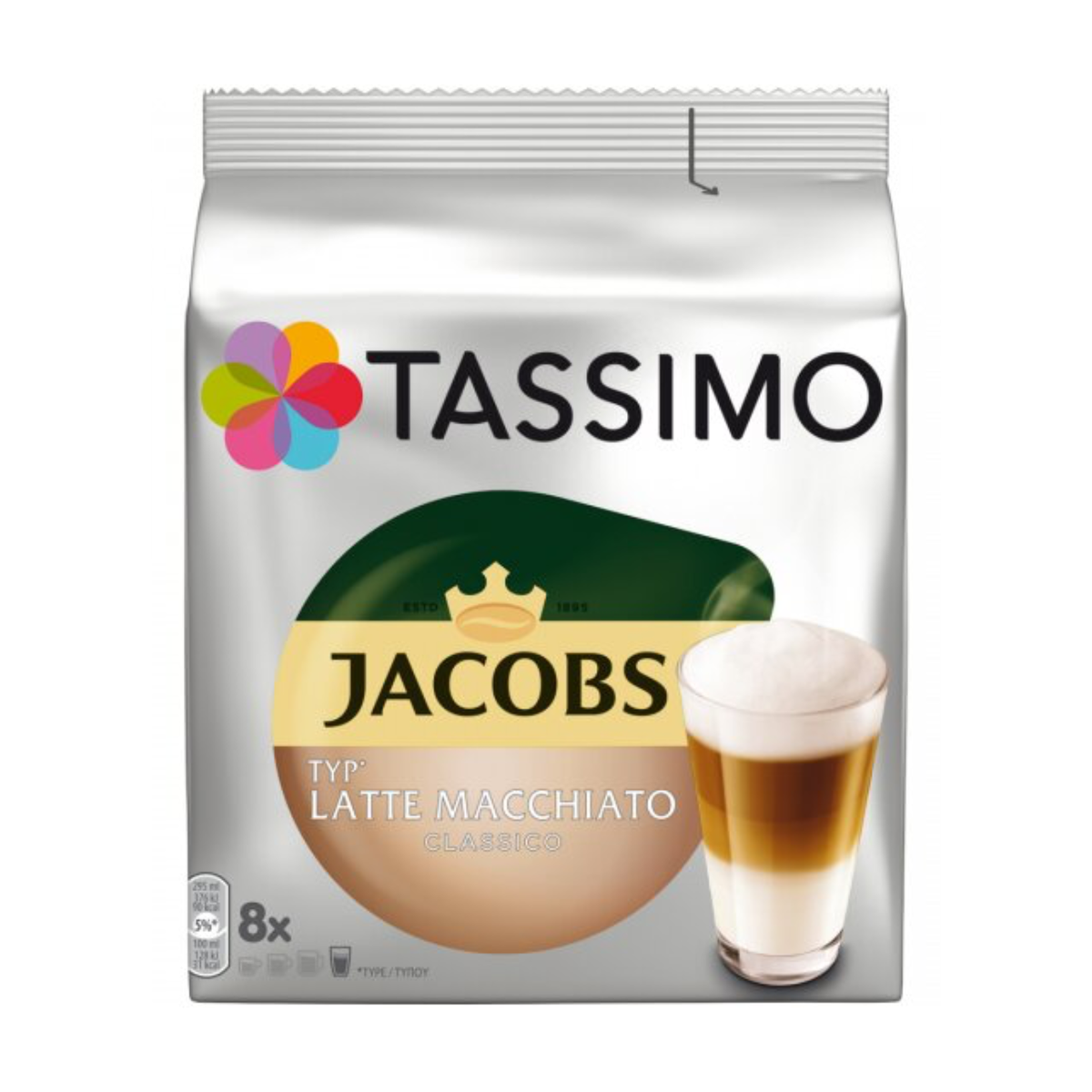 Tassimo Jacobs Kapseln Latte Macchiato Classico 8+8ST 264g