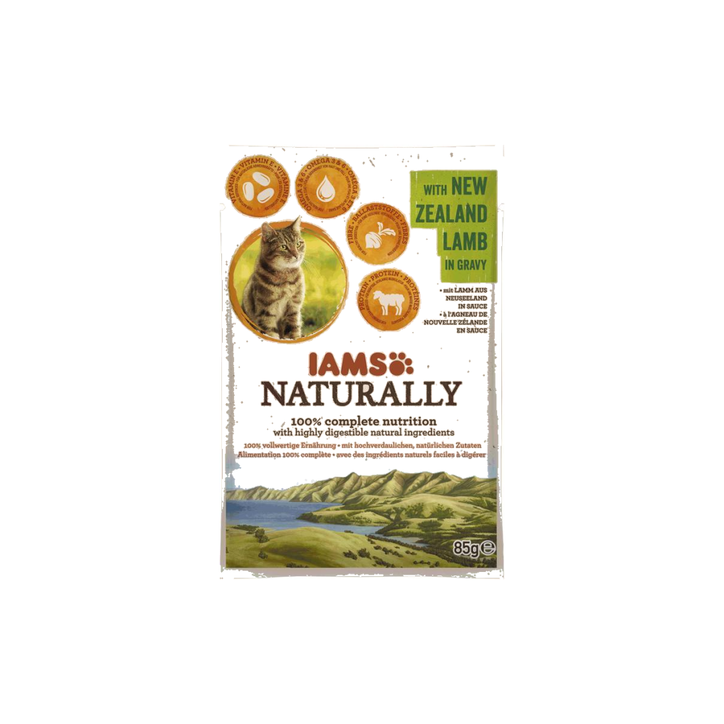 IAMS Naturally Katze Erwachsen Lamm 85g