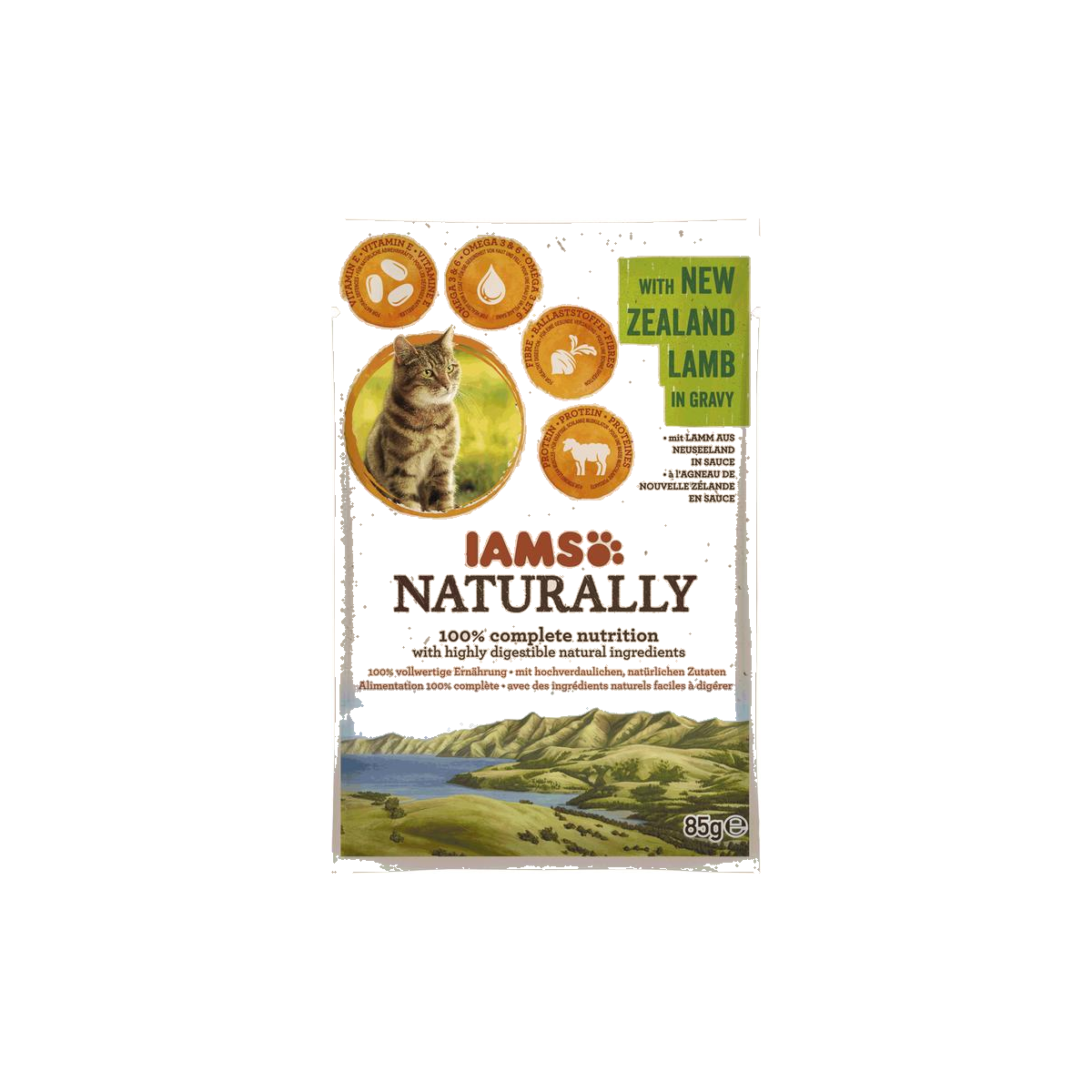 IAMS Naturally Katze Erwachsen Lamm 85g