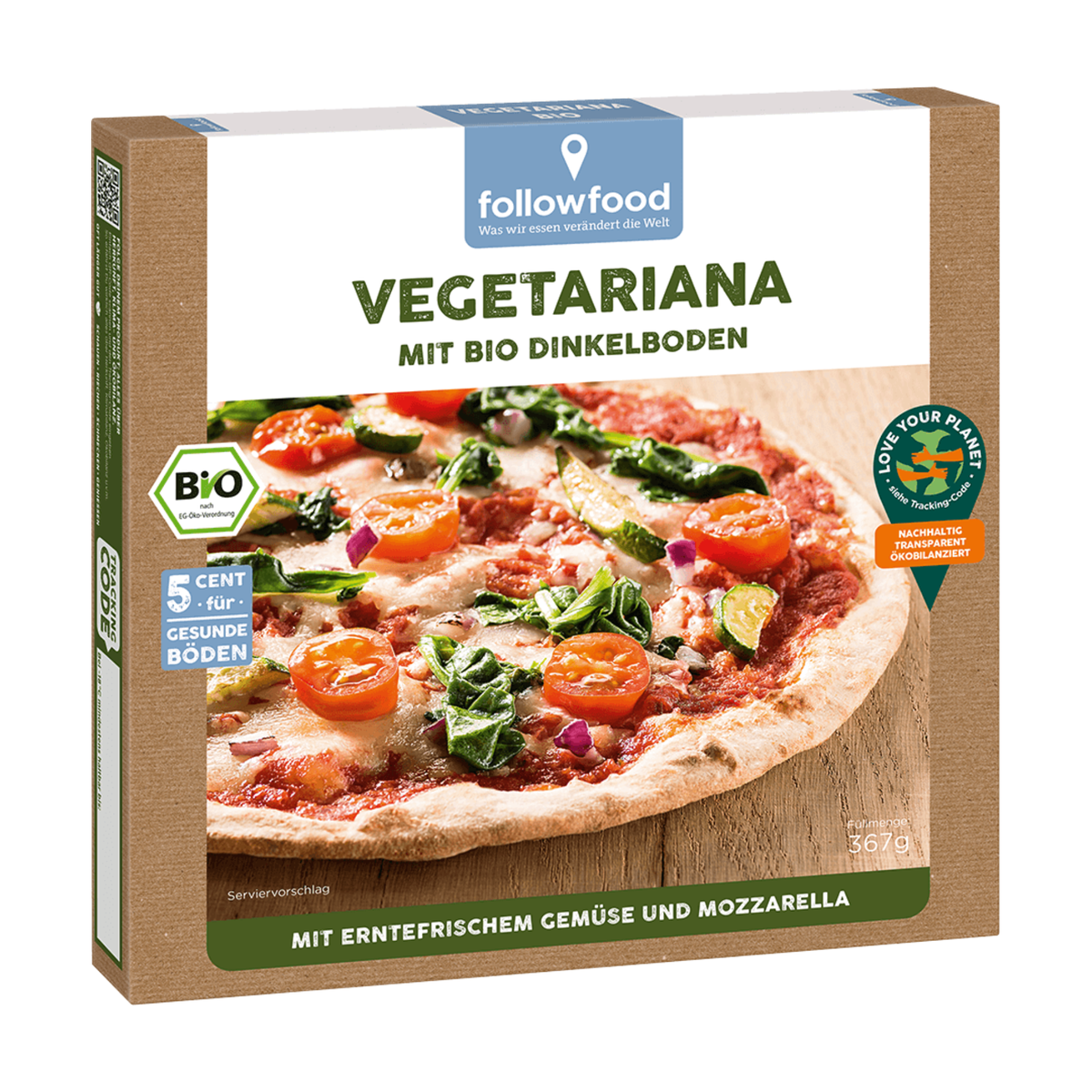 Bio Followfood Pizza Vegetariana 367g