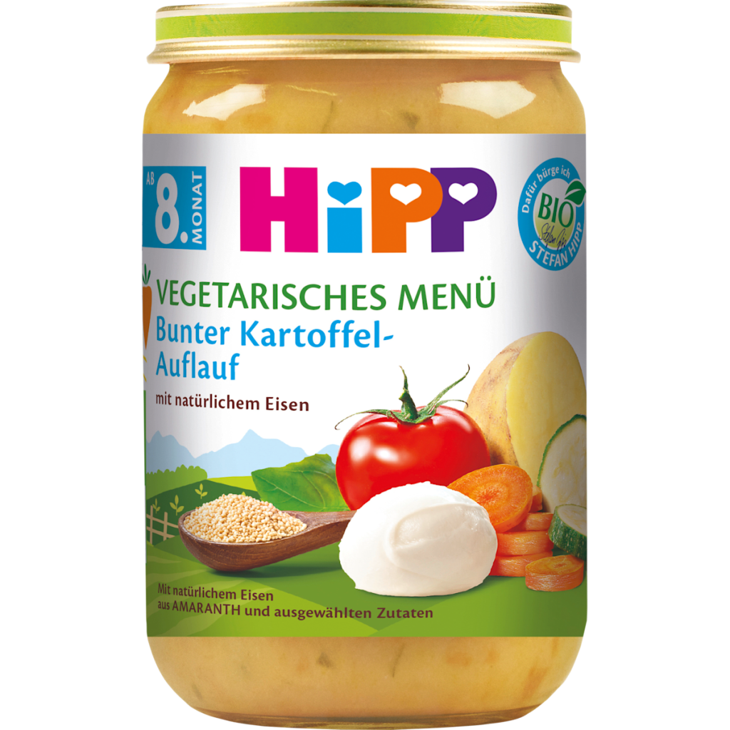 Bio Hipp Menü bunter Kartoffelauflauf ab 8.Monat 220g