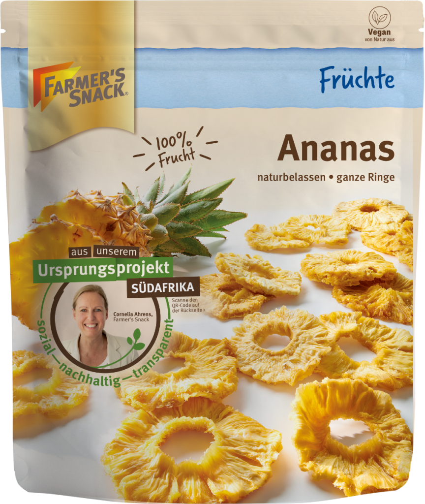 Farmer's Snack Ananasringe 120g