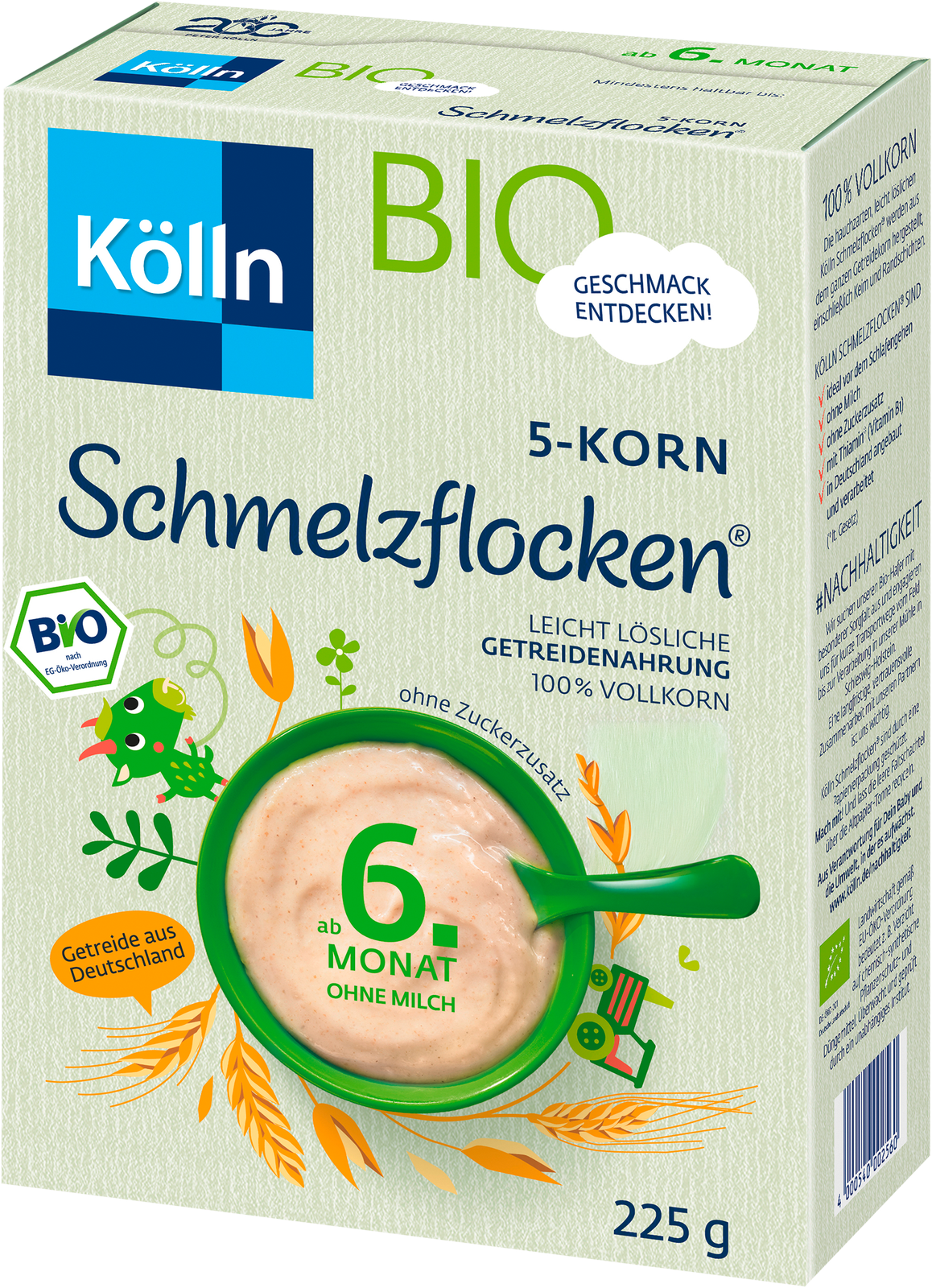 Bio Kölln Schmelzflocken 5-Korn 225g