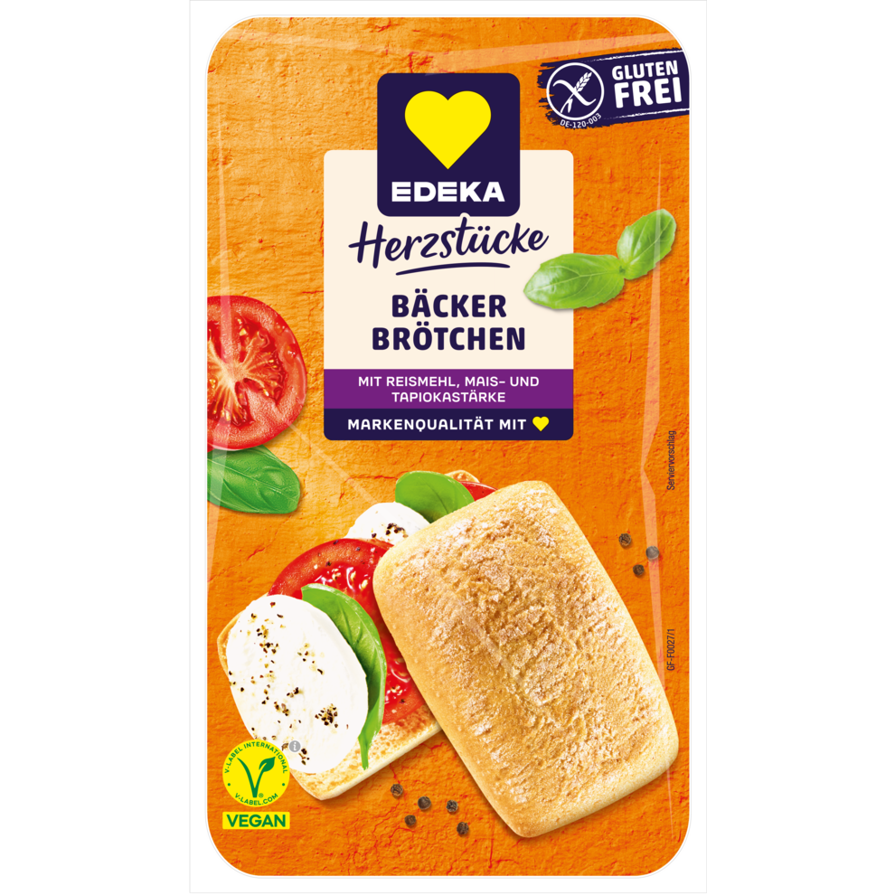 EDEKA Herzstücke Bäckerbrötchen glutenfrei 240g