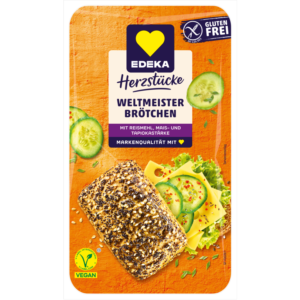EDEKA Herzstücke Weltmeisterbrötchen glutenfrei 240g