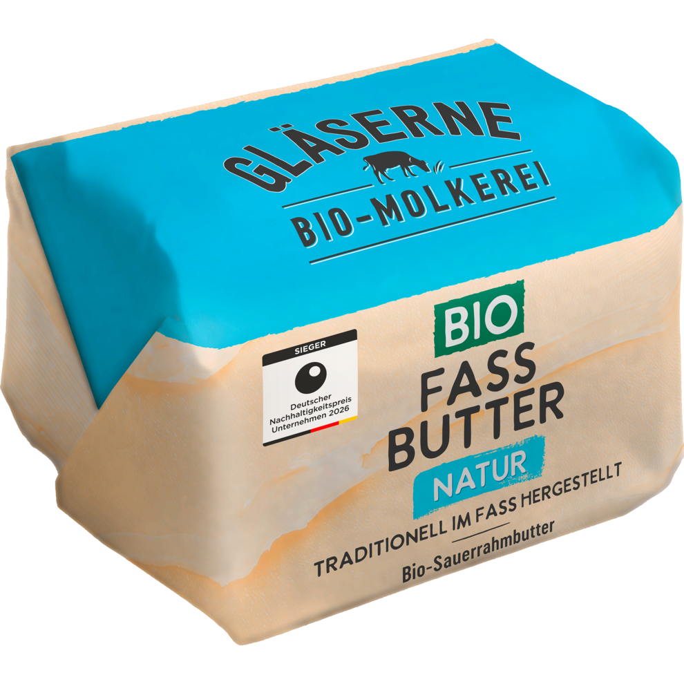 Bio Gläserne Molkerei Fassbutter 250g