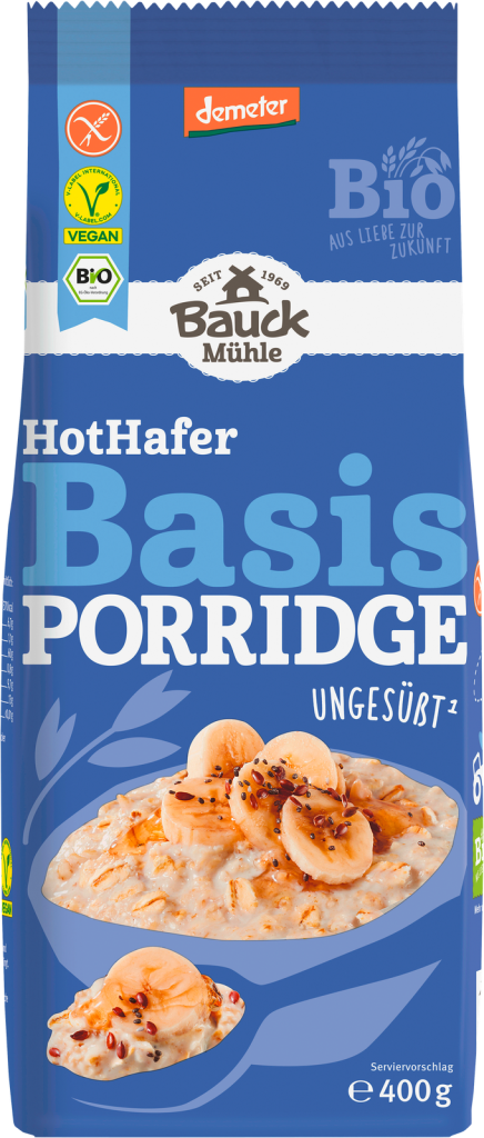 Demeter Bauck Mühle Hot Hafer Basis Glutenfrei 400g