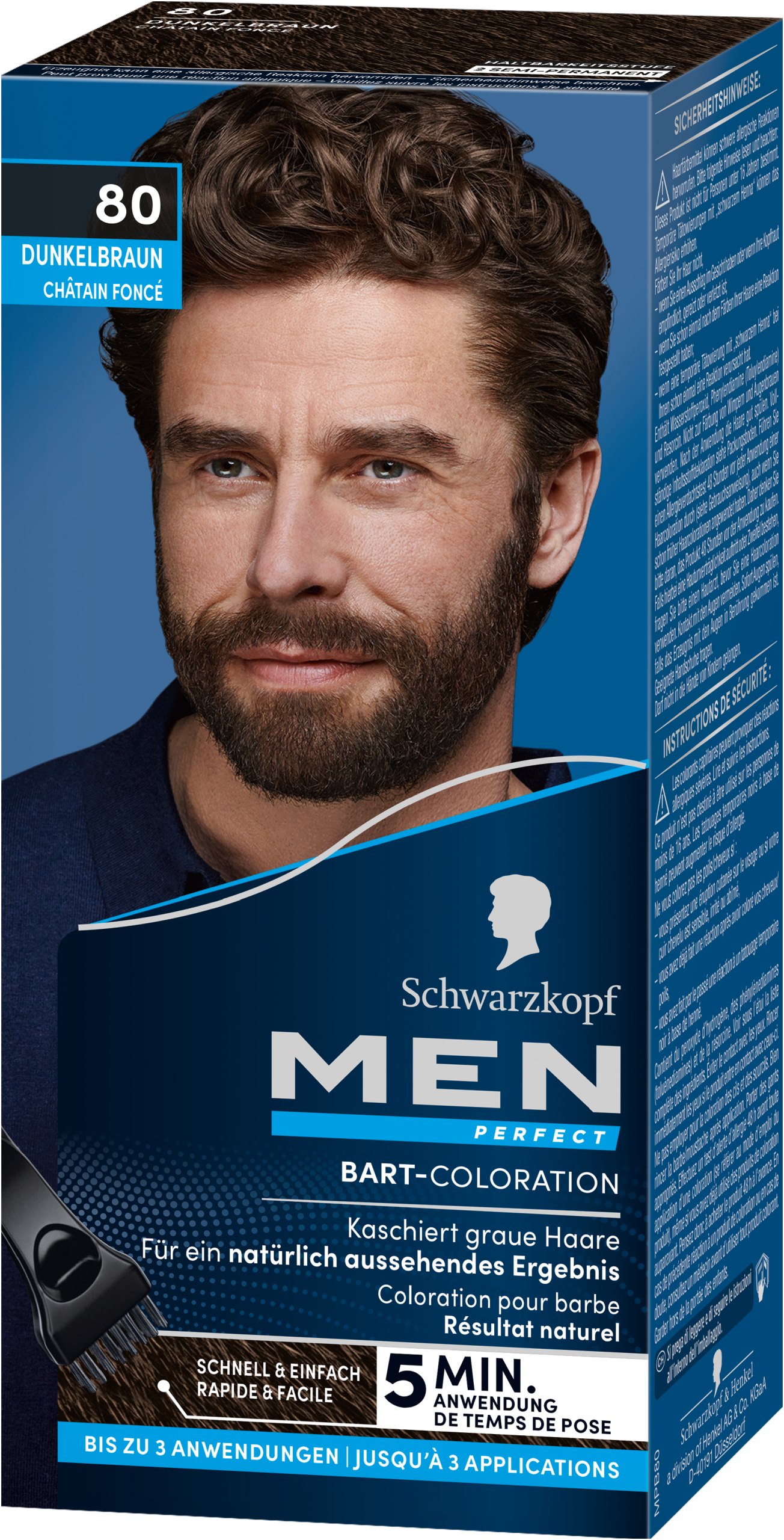 Men Perfect Bart-Coloration 80 dunkelbraun