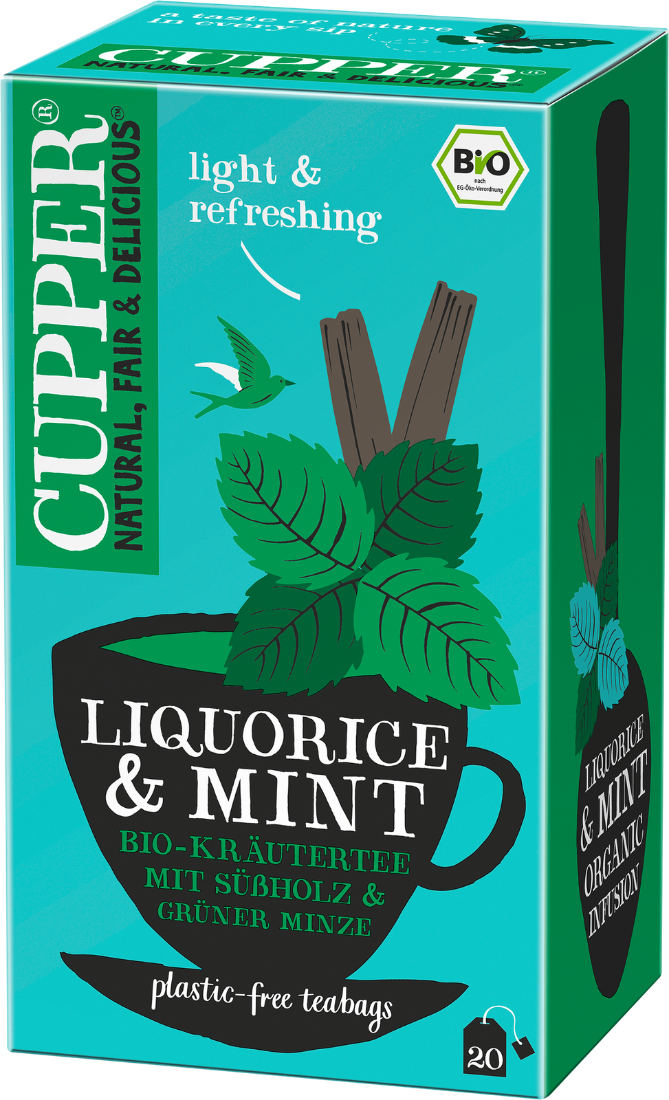 Bio Cupper Süßholztee mit Minze 20ST 30g