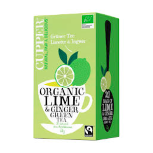 Bio Cupper Grüner Tee Limette Ingwer 20ST 35g
