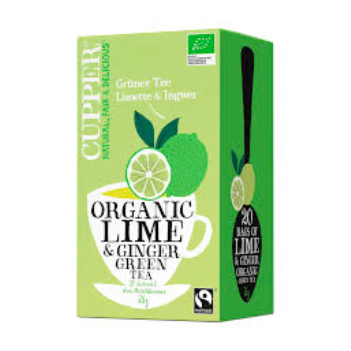 Bio Cupper Grüner Tee Limette Ingwer 20ST 35g