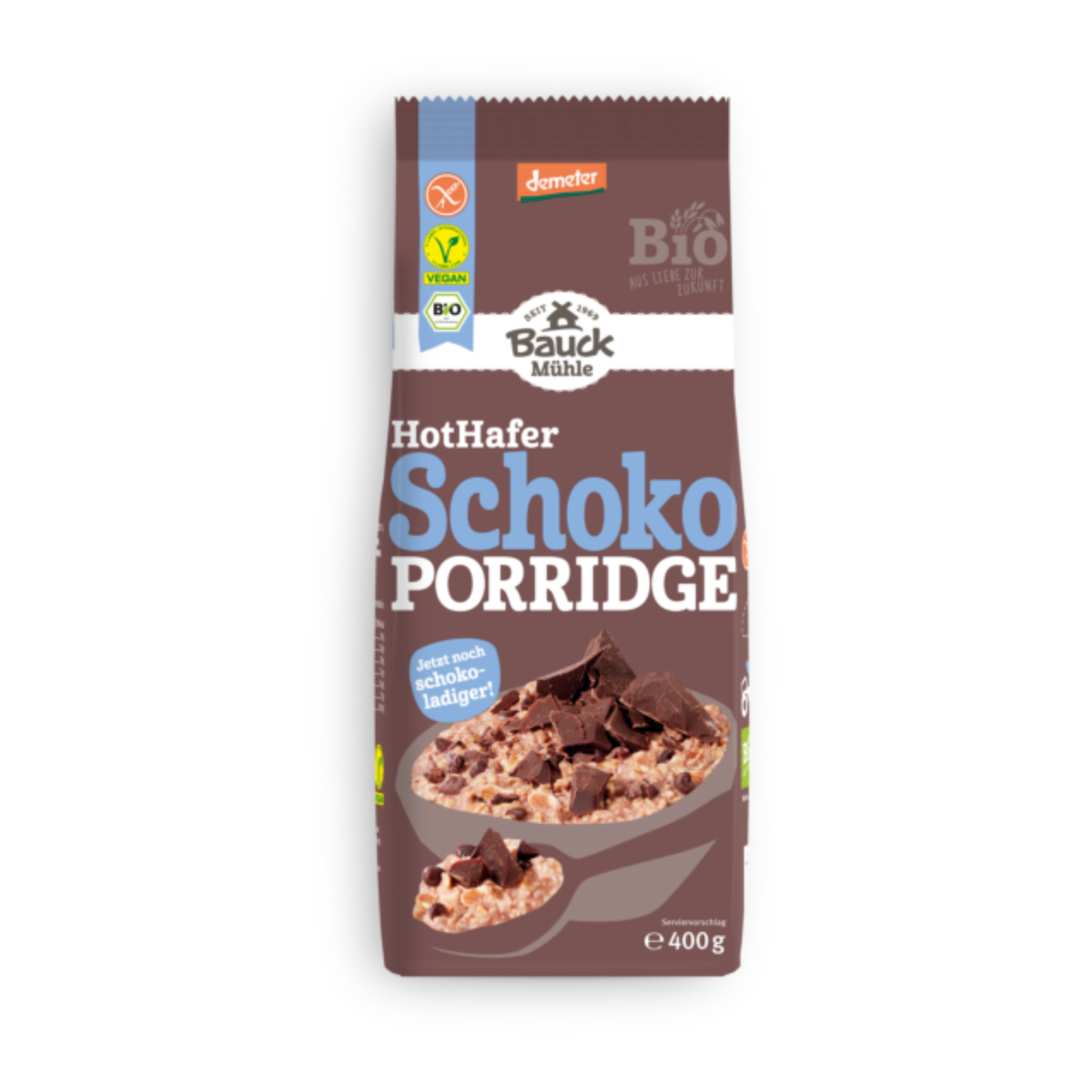 Demeter Bauck Mühle Hot Hafer Schoko glutenfrei 400g