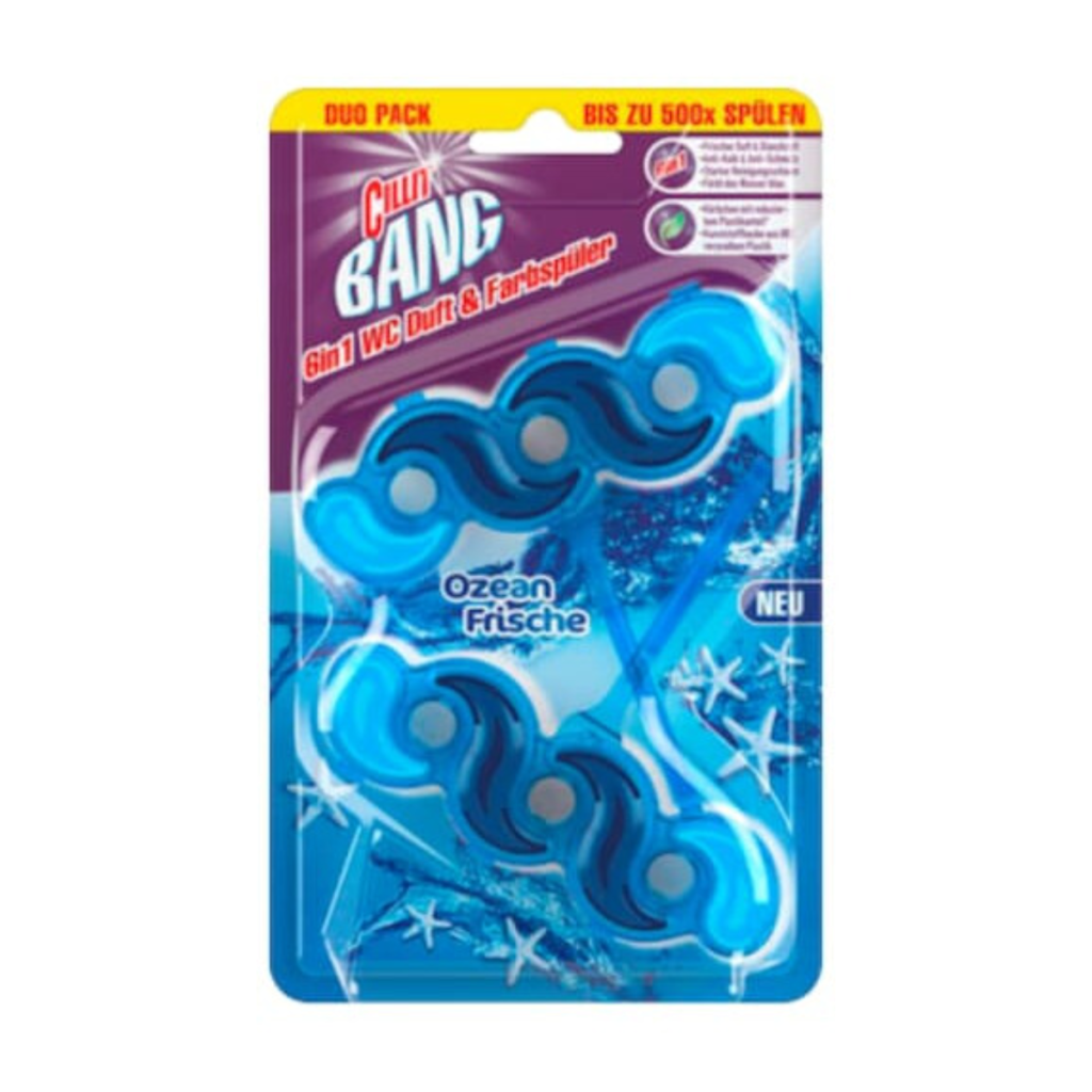 Cillit Bang Blue Wave 6 WC Blauspüler Blüten Frische 2x35g