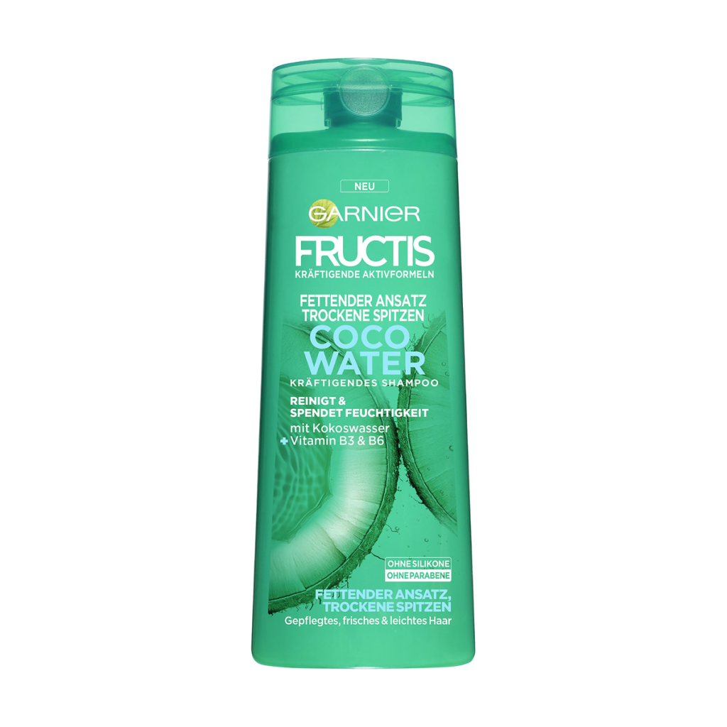 Garnier Fructis Shampoo Coco Water für fettigen Ansatz und trockene Spitzen 250ml