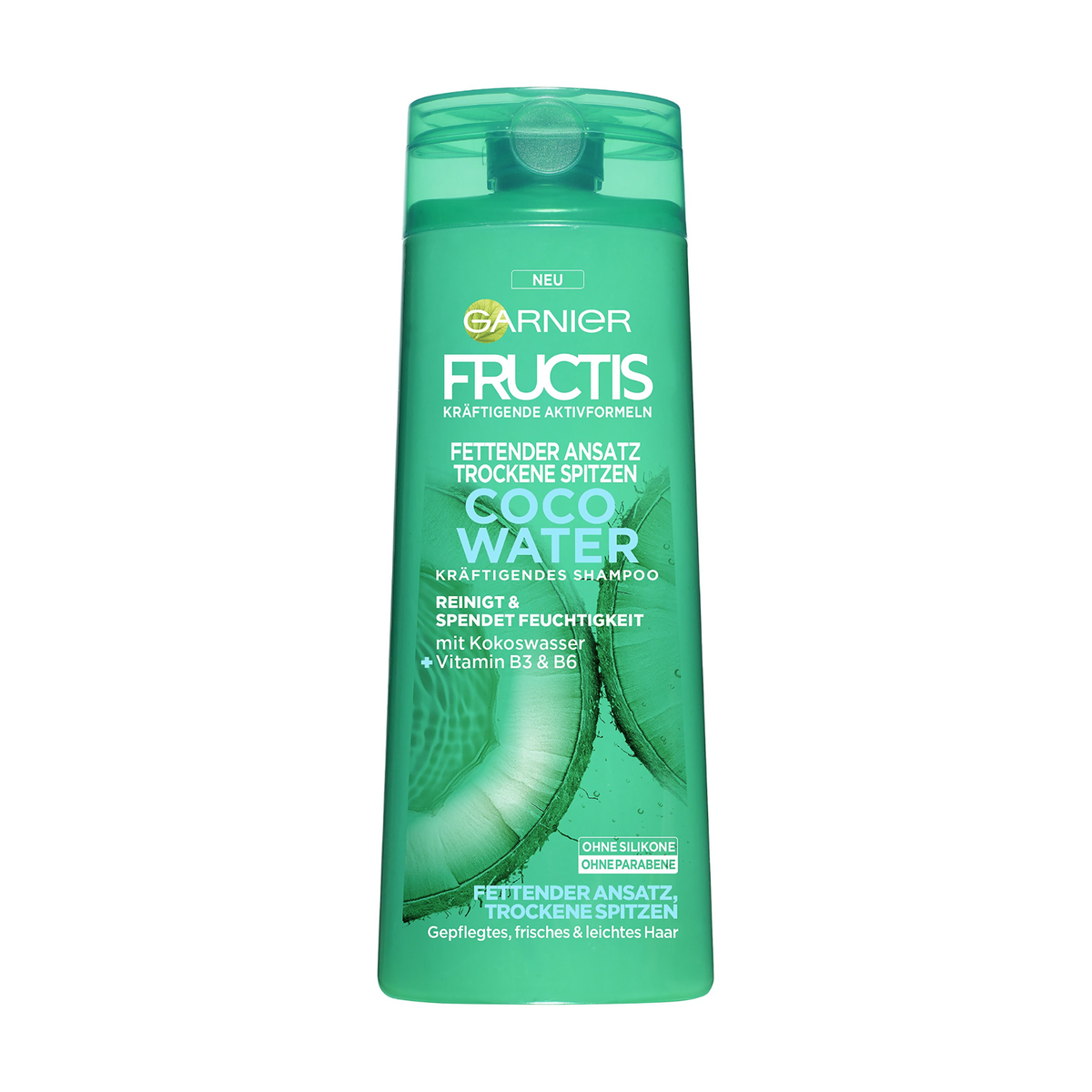 Garnier Fructis Shampoo Coco Water für fettigen Ansatz und trockene Spitzen 250ml
