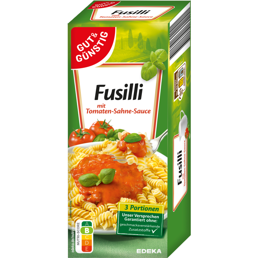 GUT&GÜNSTIG Fusilli mit Tomaten-Sahne-Sauce 375g
