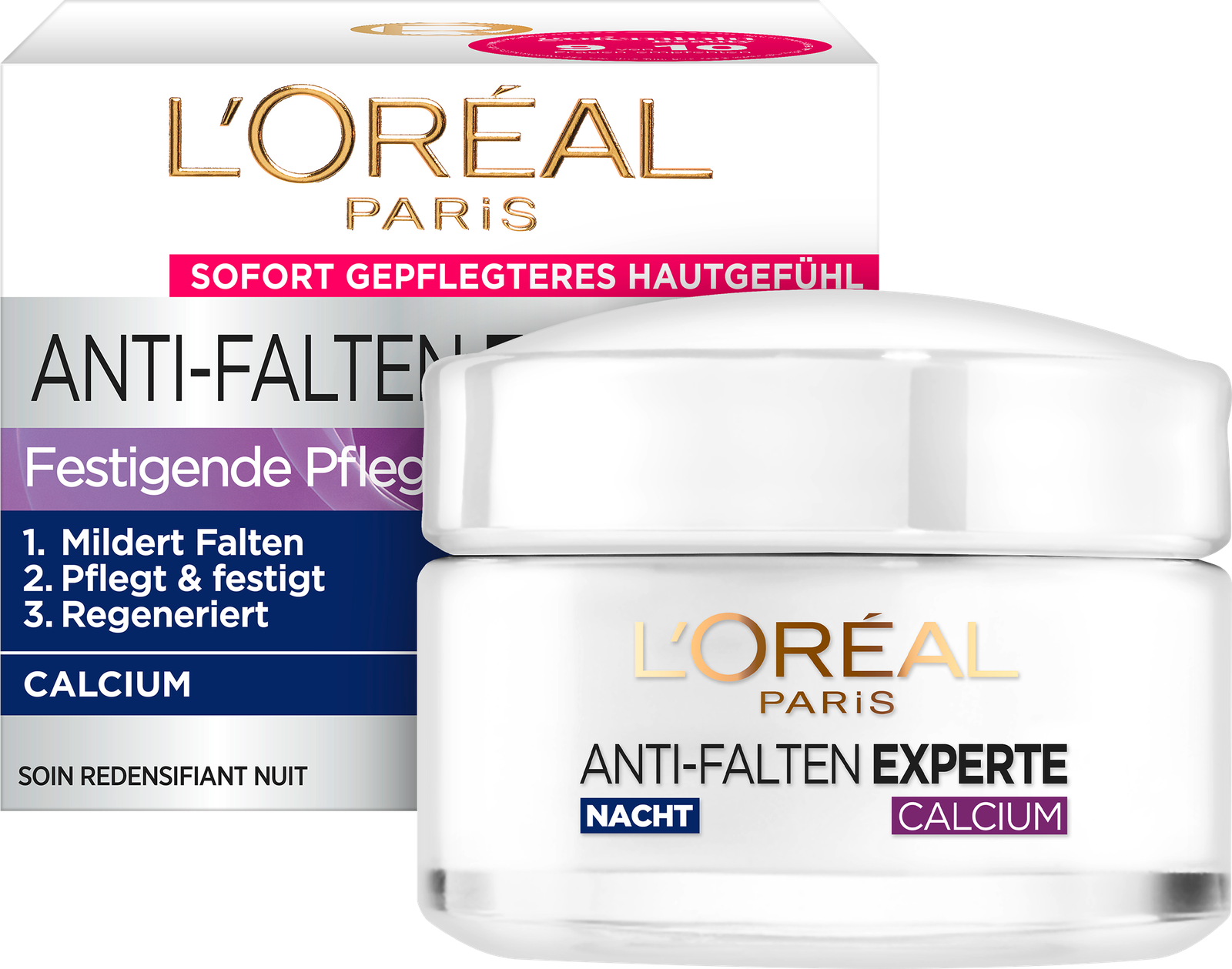 Loreal Dermo Anti-Falten Experte Nacht Calcium 55+ Feuchtigkeitspflege 50ml