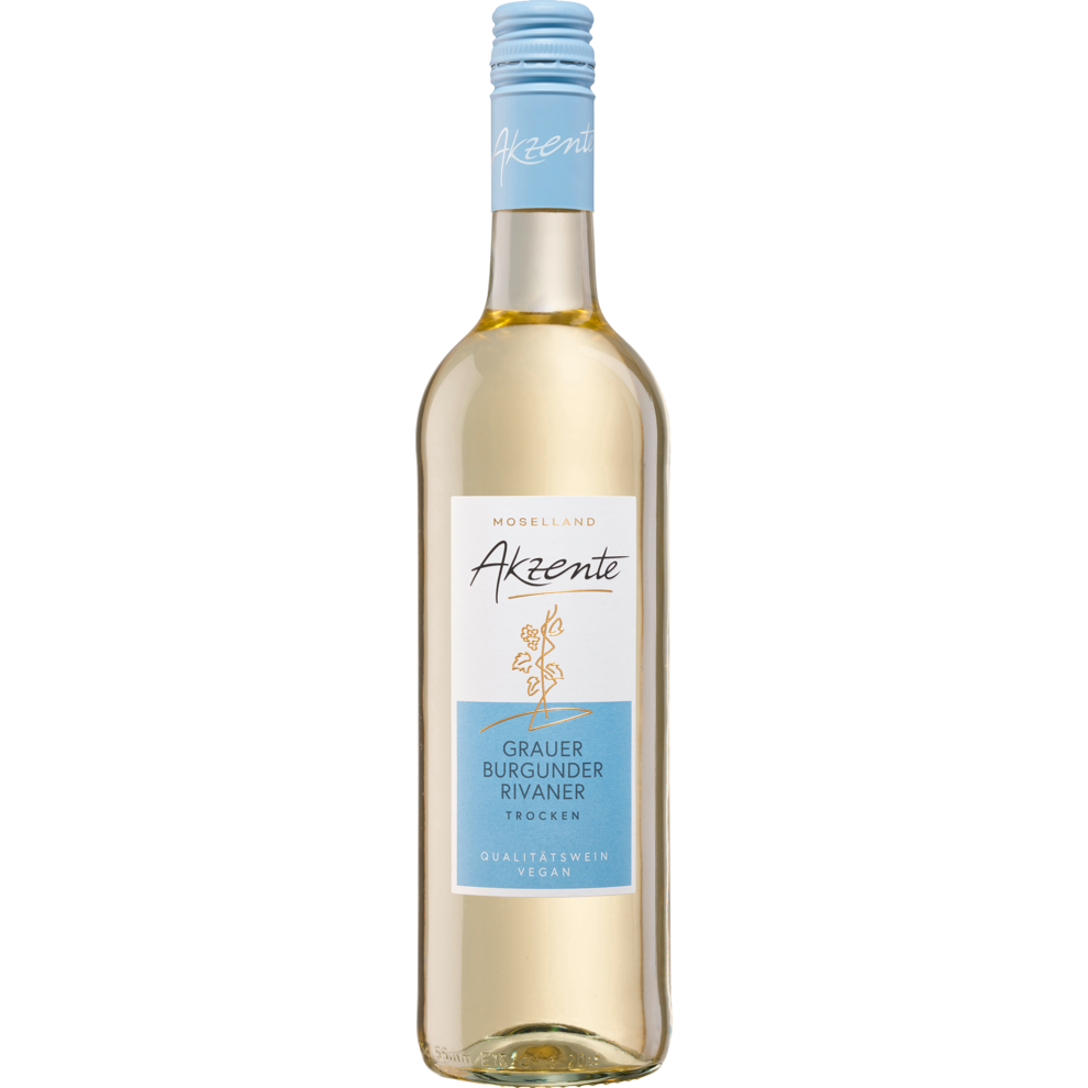 Moselland Akzente Grauer Burgunder&Rivaner QbA trocken 0,75l