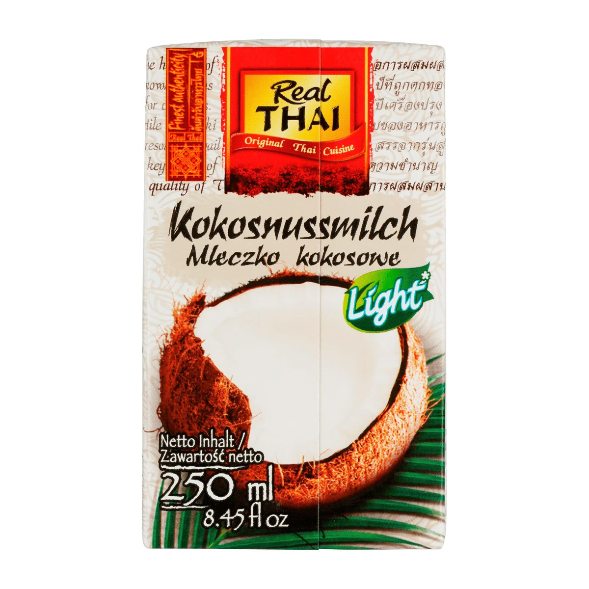 Real Thai Kokosnussmilch light 250ml
