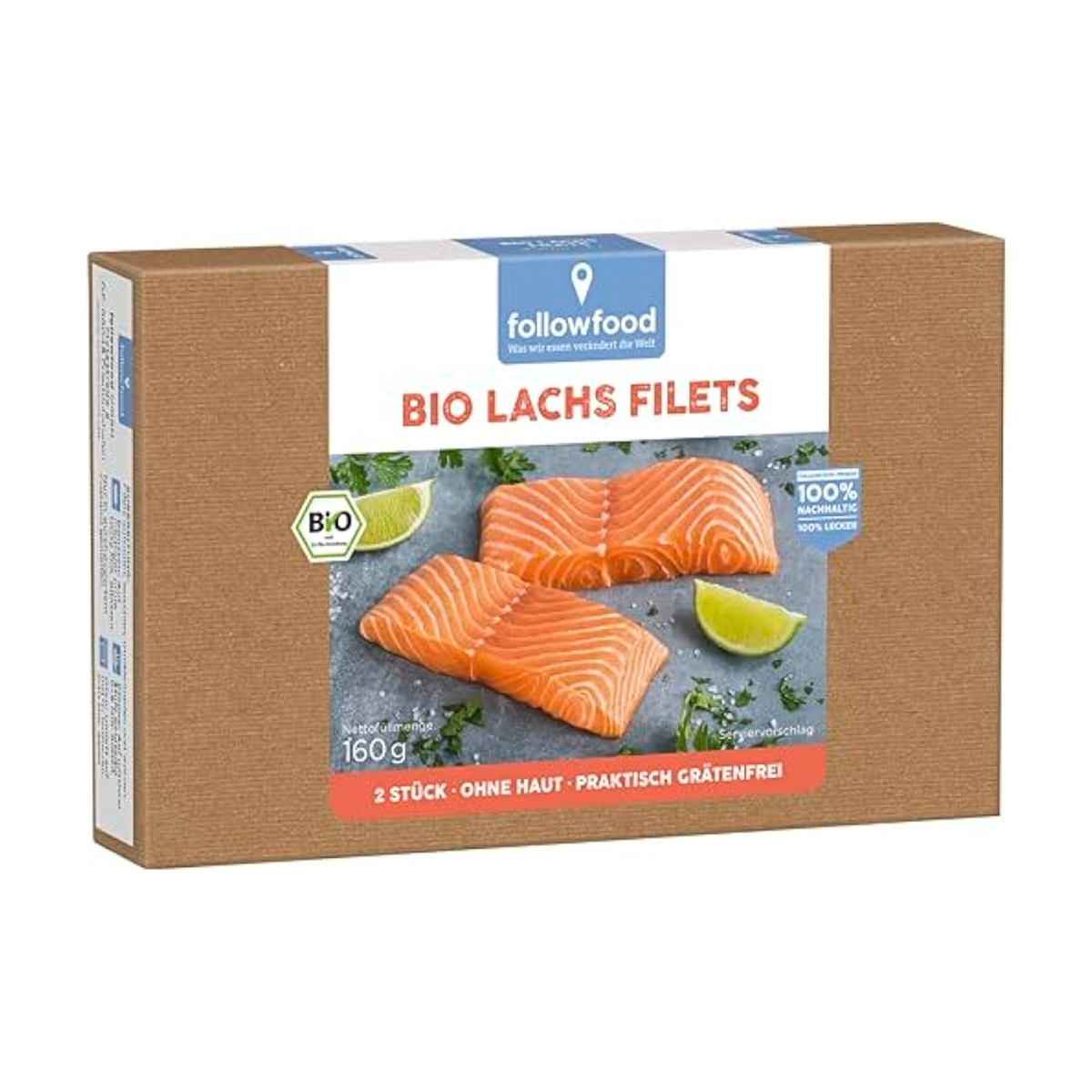Bio Followfood Lachsfilets Salmo Salar netto 160g