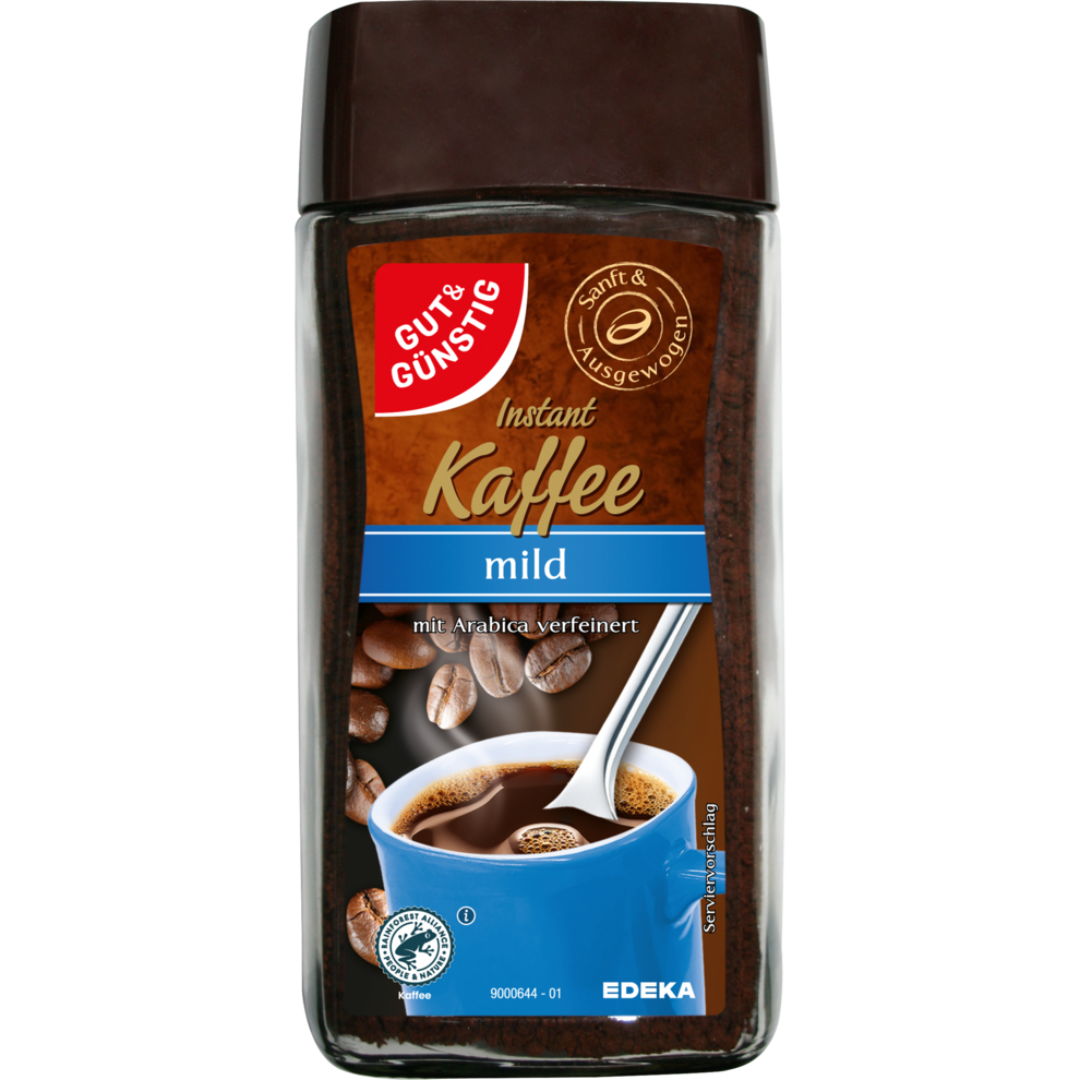 GUT&GÜNSTIG Mild löslicher Bohnenkaffee 200g