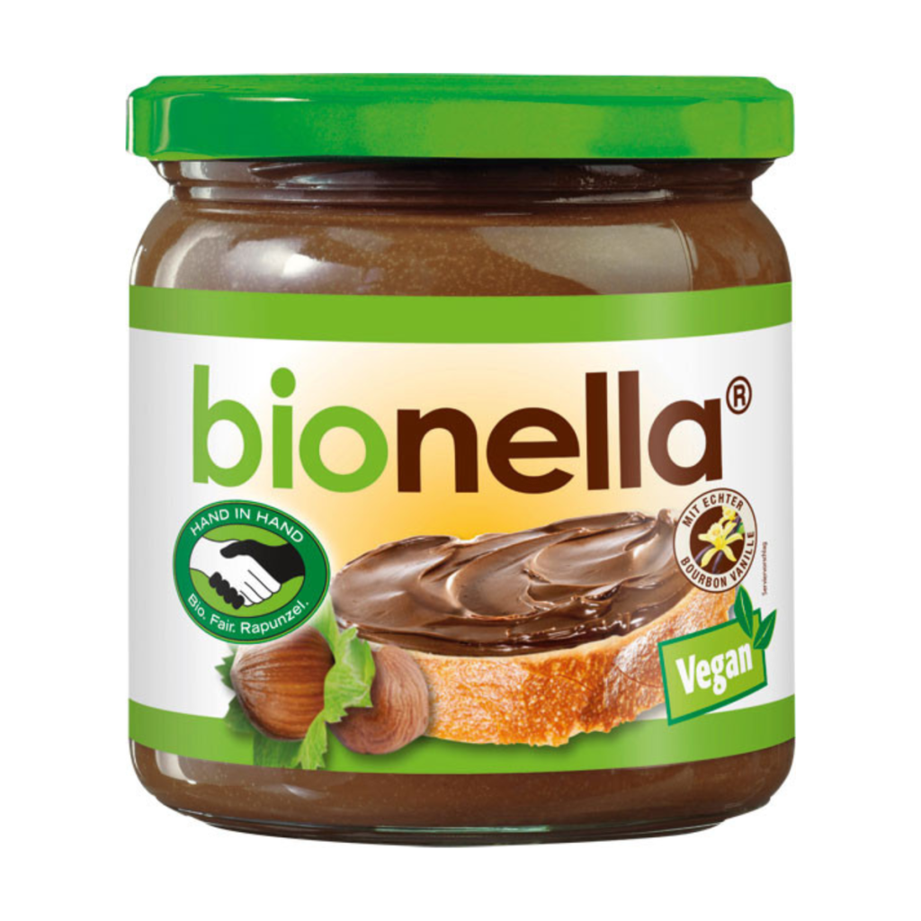 Bionella Nuss-Nougat-Creme mit Bourbon-Vanille 400g