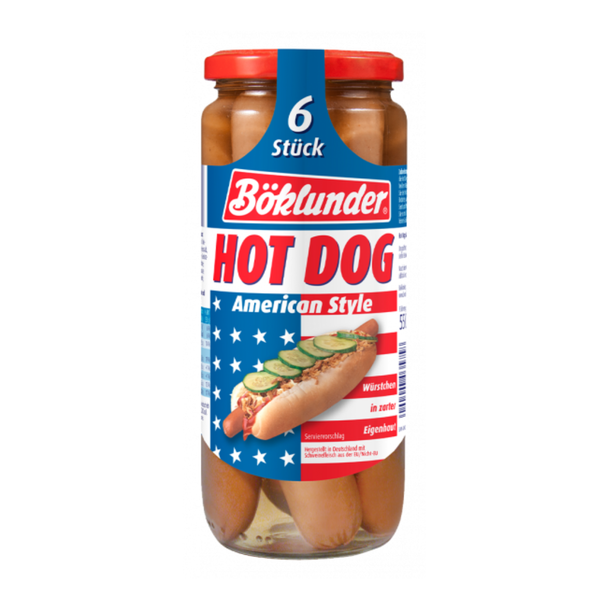 Böklunder Hot Dog Würstchen in zarter Eigenhaut 6ST 550g