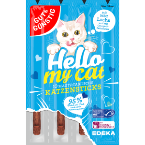 MSC GUT&GÜNSTIG Cat Fleischsticks mit Lachs 10 Stück
