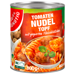 GUT&GÜNSTIG Tomaten-Nudeltopf mit Fleischbällchen 800g