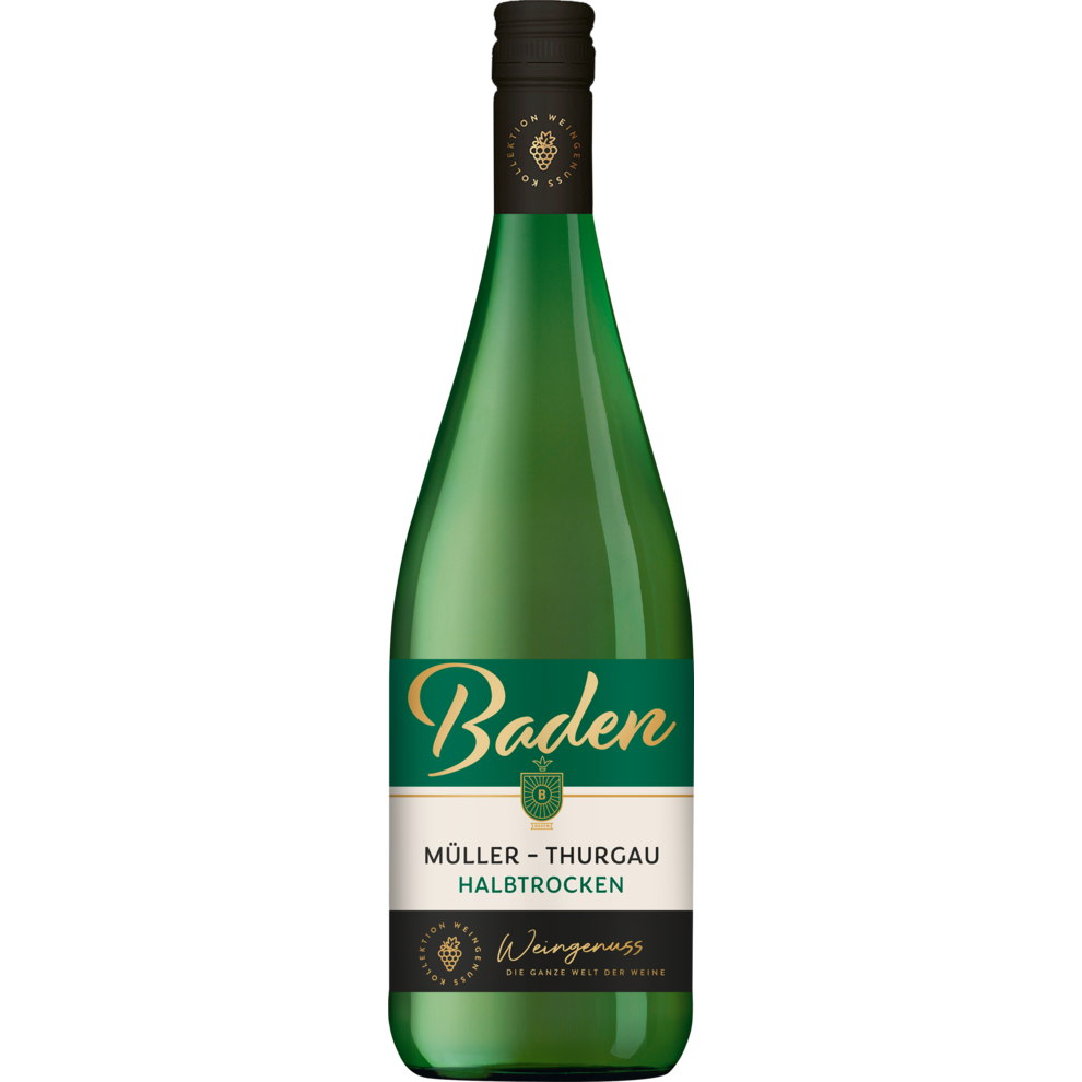 Wein-Genuss Müller Thurgau Baden QbA halbtrocken 1l