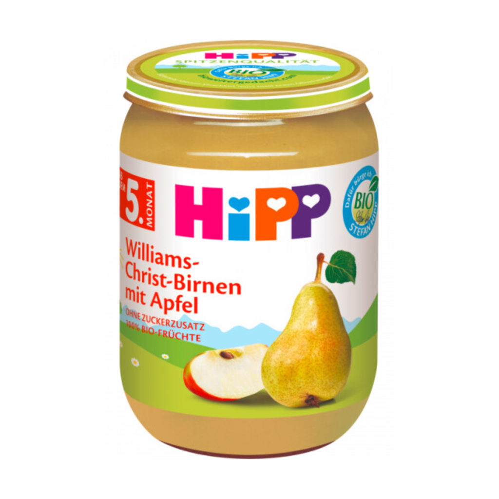 Bio Hipp Früchte Williams-Christ-Birnen mit Apfel ab 5.Monat 190g