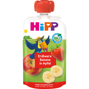 Bio Hipp Hippis Erdbeere-Banane in Apfel ab 1 Jahr 100g