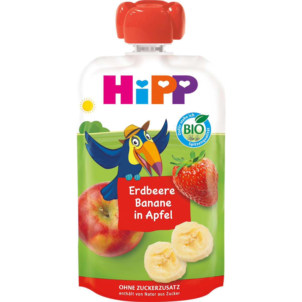 Bio Hipp Hippis Erdbeere-Banane in Apfel ab 1 Jahr 100g