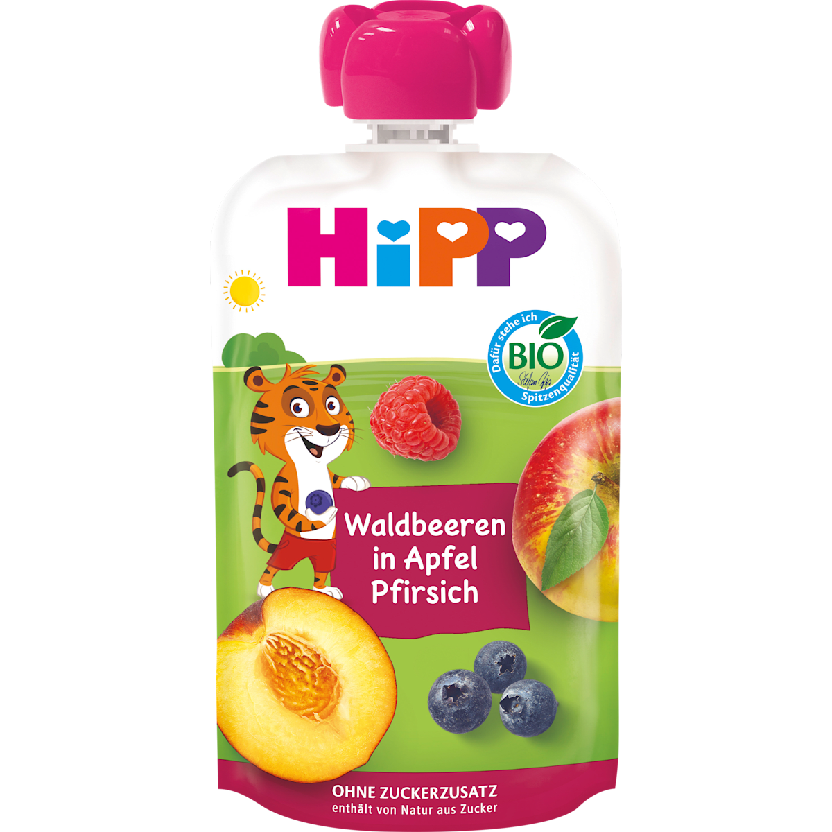 Bio Hipp Hippis Waldbeeren in Apfel-Pfirsich ab 1 Jahr 100g