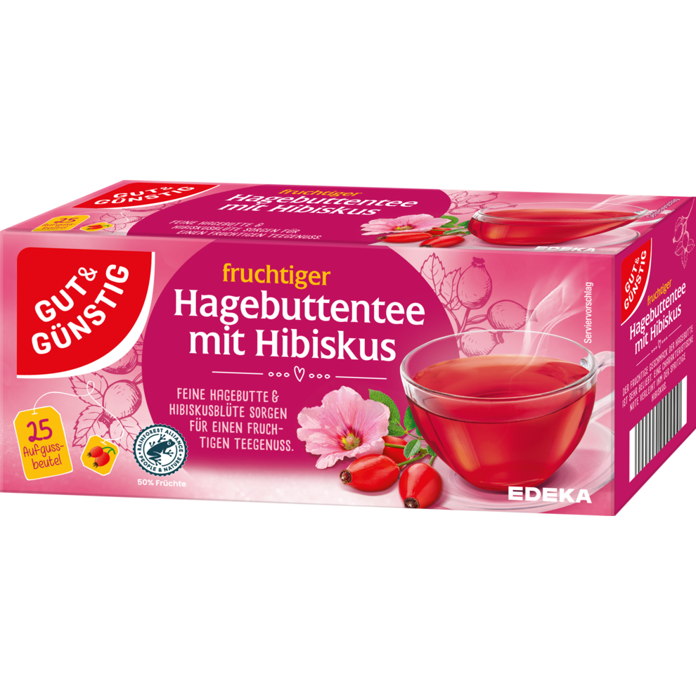 GUT&GÜNSTIG Hagebutte mit Hibiskus 25x3,5g