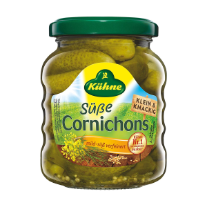 Kühne Cocktail Cornichons süß 180g