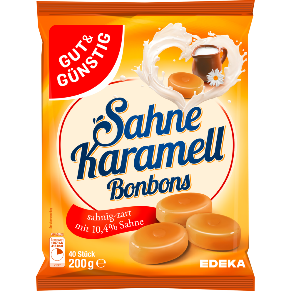 GUT&GÜNSTIG Sahne Karamellbonbons 200g