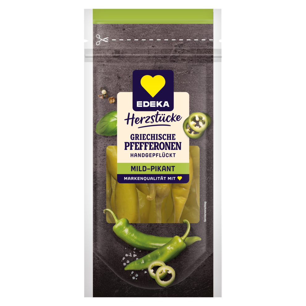 EDEKA Herzstücke Grüne Pfefferonen mild 250g