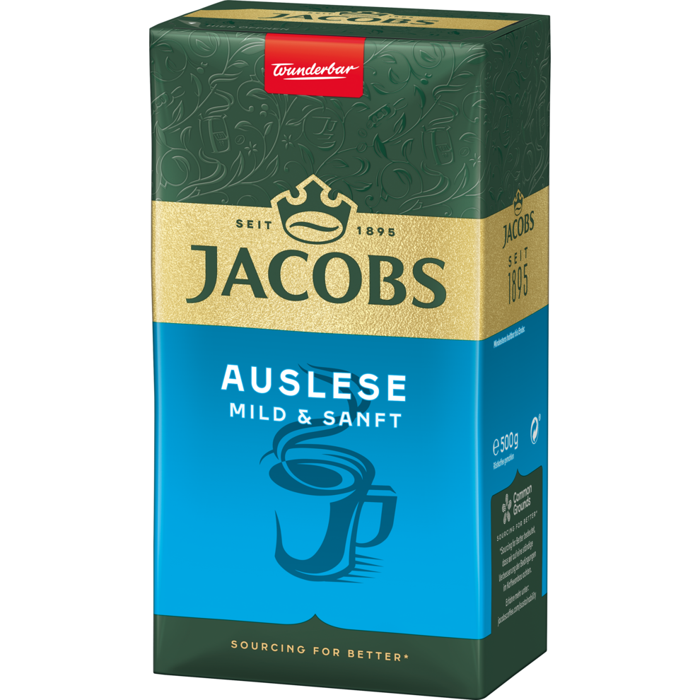 Jacobs Auslese Kaffee gemahlen mild&sanft 500g