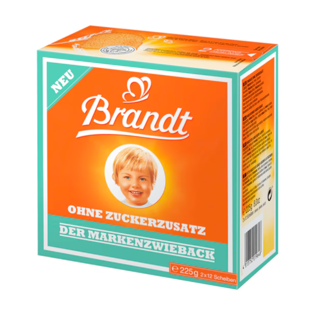 Brandt Markenzwieback ohne Zuckerzusatz 225g