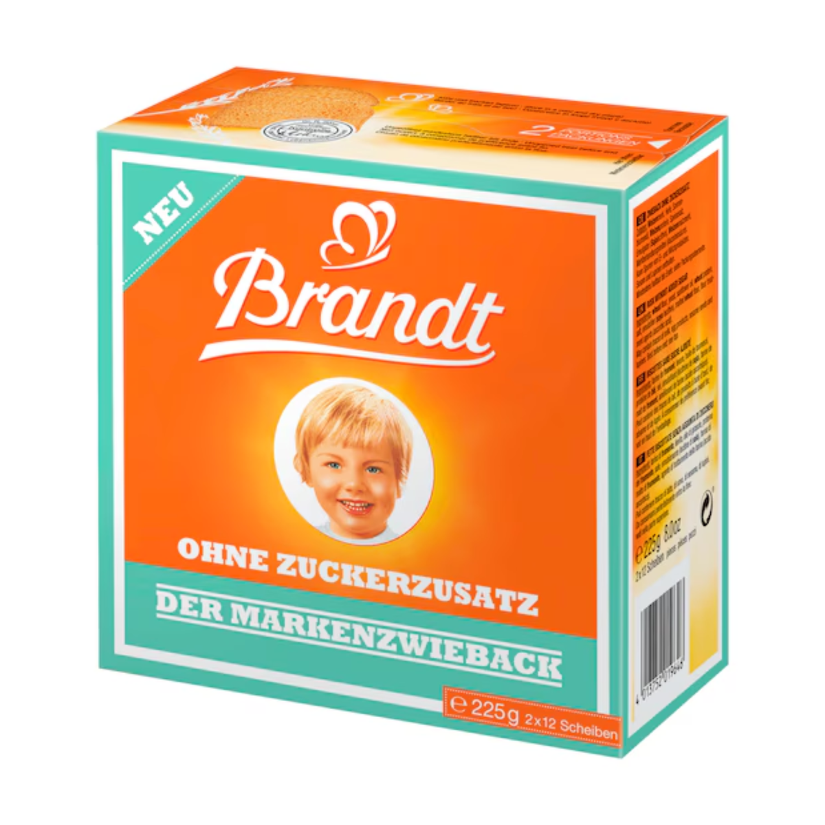 Brandt Markenzwieback ohne Zuckerzusatz 225g