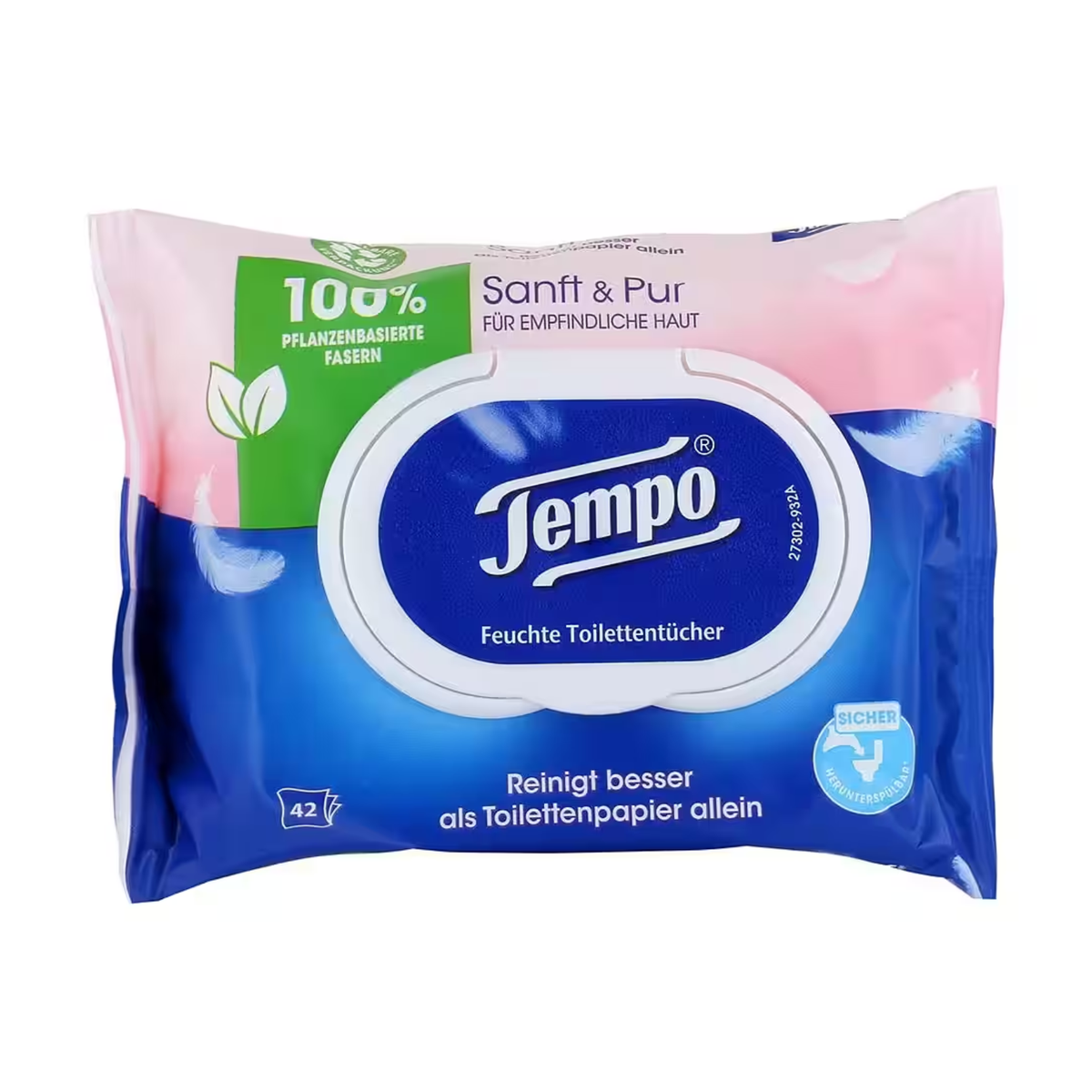 Tempo Feuchtes Toilettenpapier Sanft&Pur 42BL