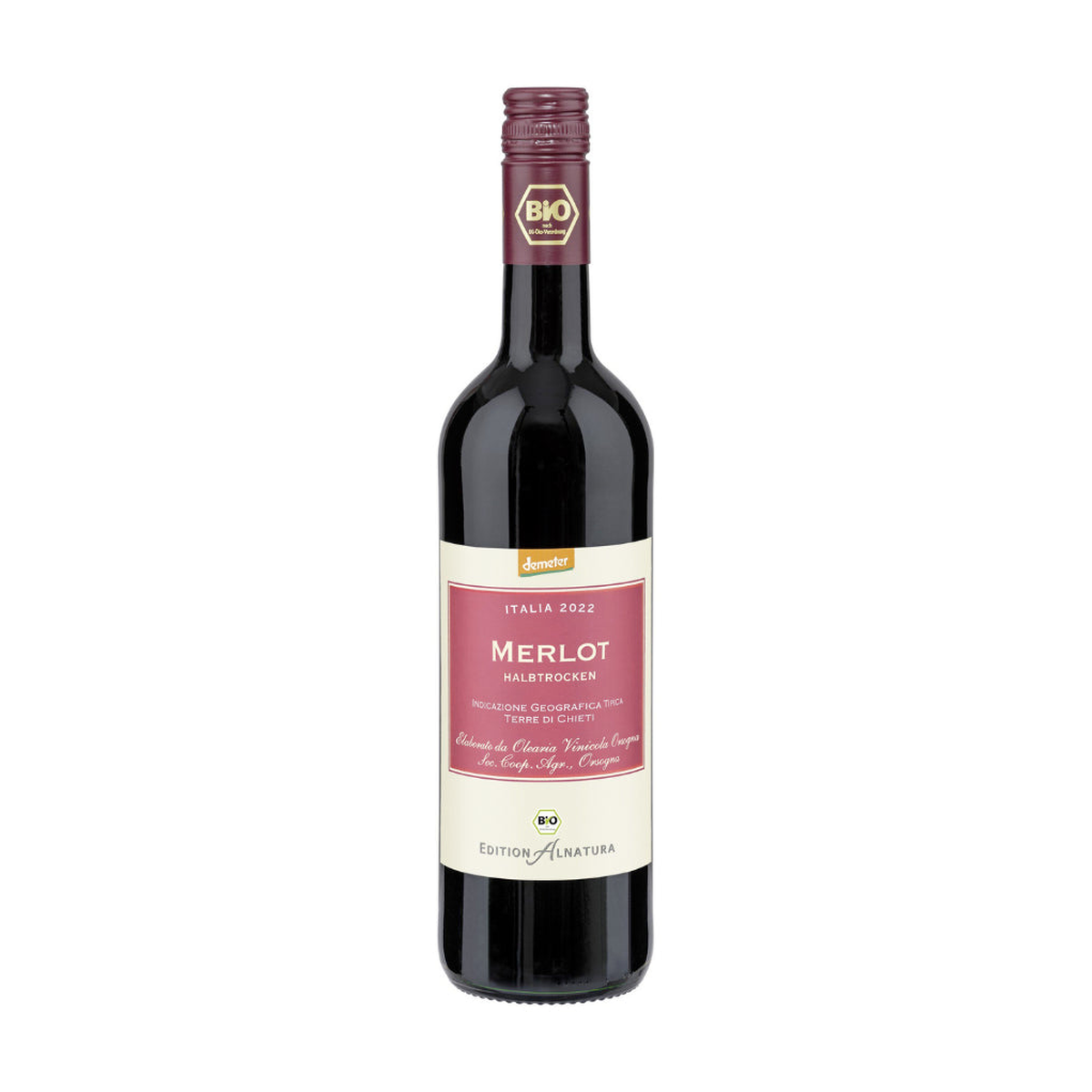 Demeter Alnatura Edition Merlot Veneto halbtrocken 0,75l