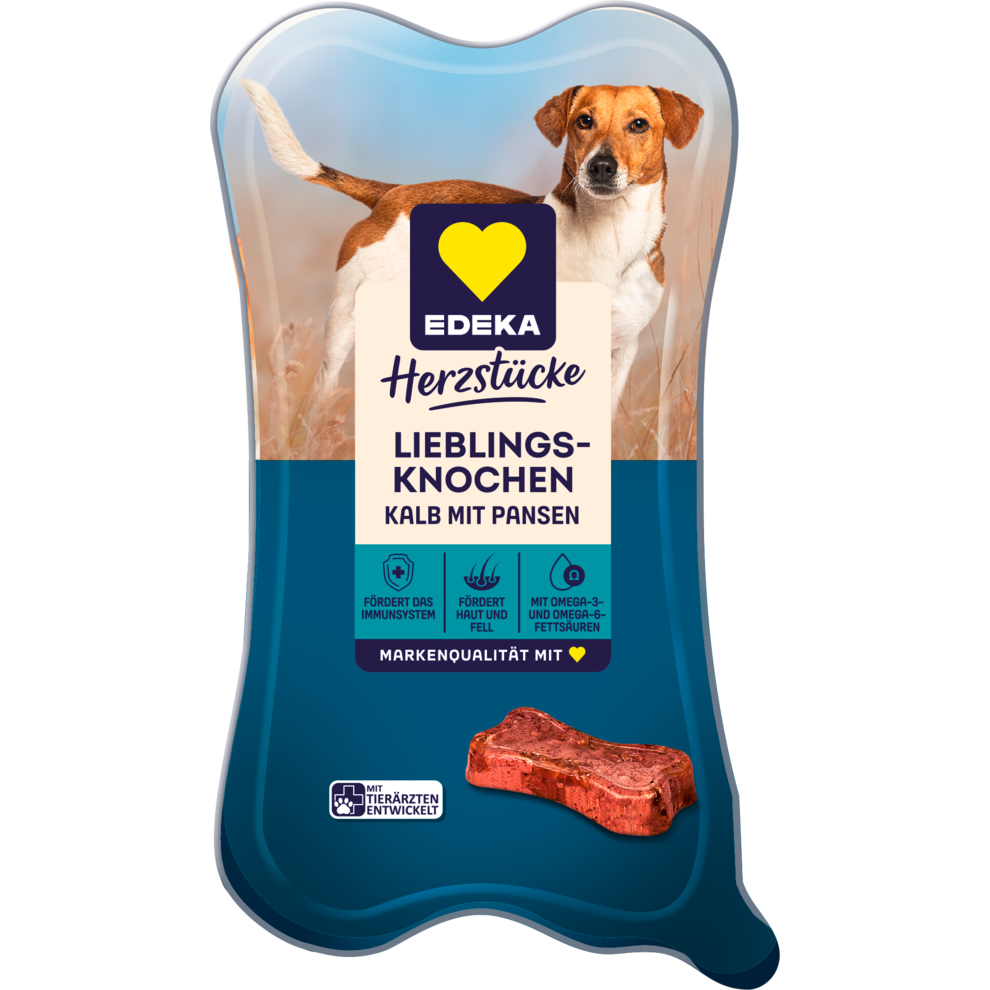 EDEKA Herzstücke Knochenformschale Kalb und frischer Pansen 175g